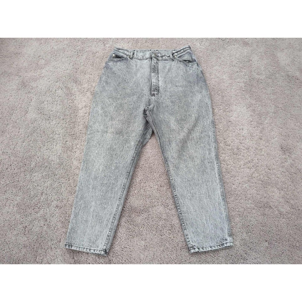 Vintage Lee‎ Mom Jeans Womens 20W Petites Acid Washed Cropped Made in USA